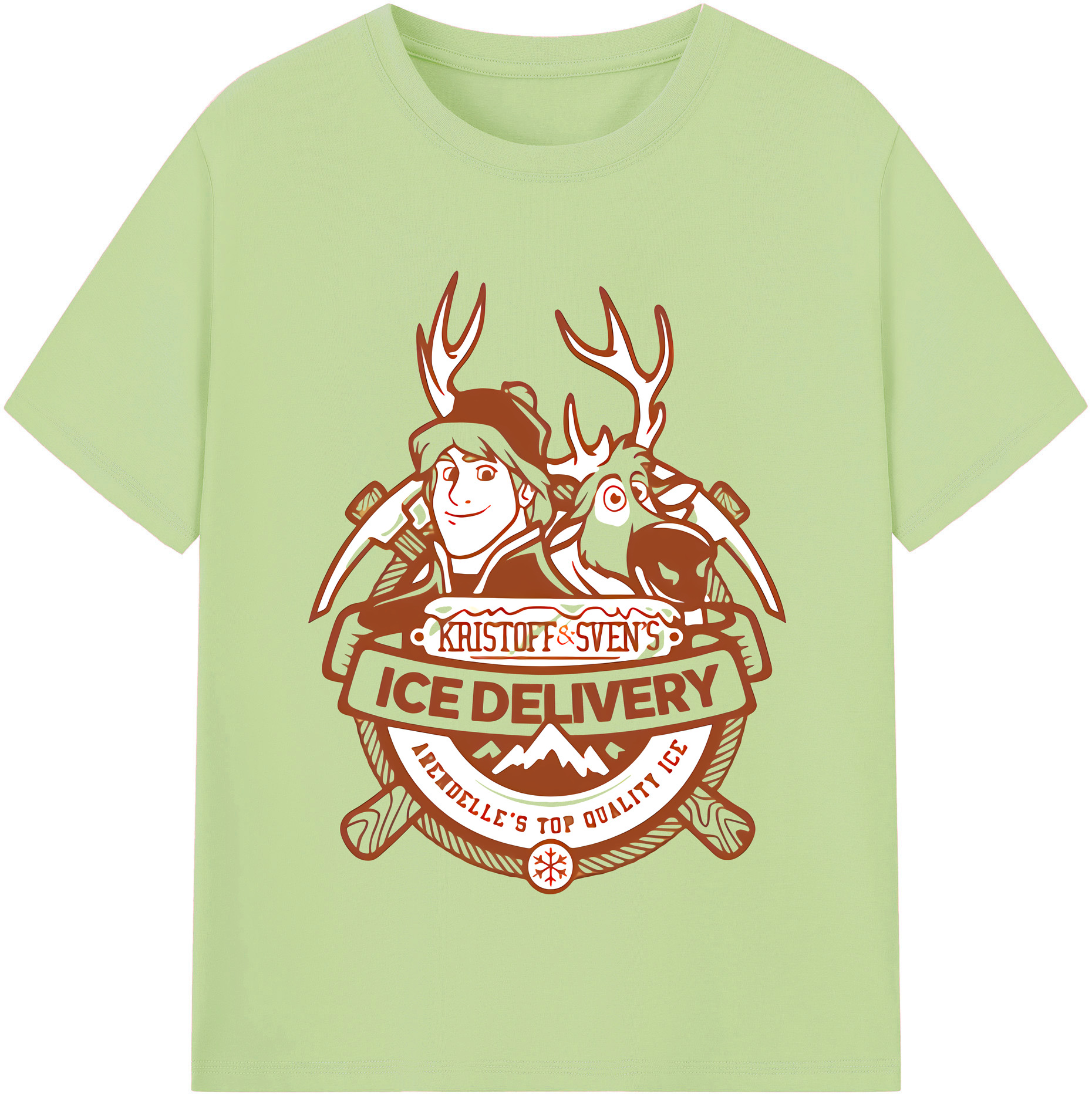 （画像用） アナと雪の女王 アンナ エルサ Frozen Anna Elsa 綿100％半袖Tシャツ（フロントプリント）